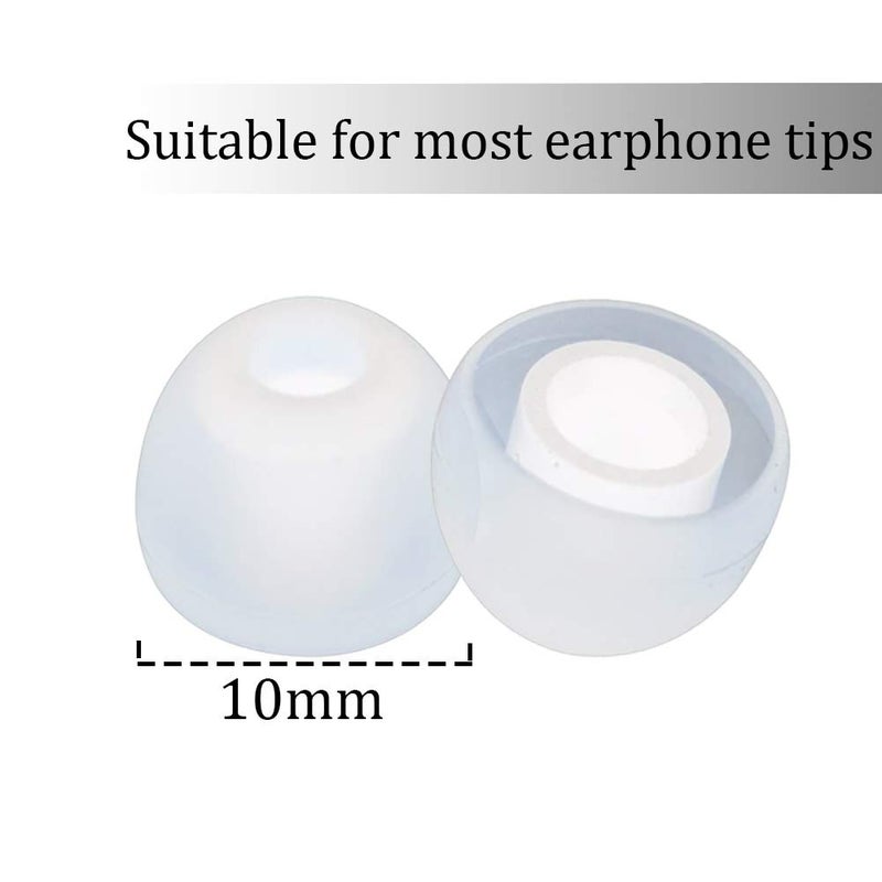 Bluecell 10 Pairs Small Clear color Silicone Replacement Ear Buds Tips for Audio-Technica Skullcandy Monster Sony Ultimate Ears Sharp Sennheiser Plantronics TDK Phillips Panasonic Denon Griffin JVC - Image 2